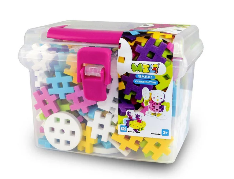 Bloques Meli · Basic Pastel Constructor Travel Box 250 piezas