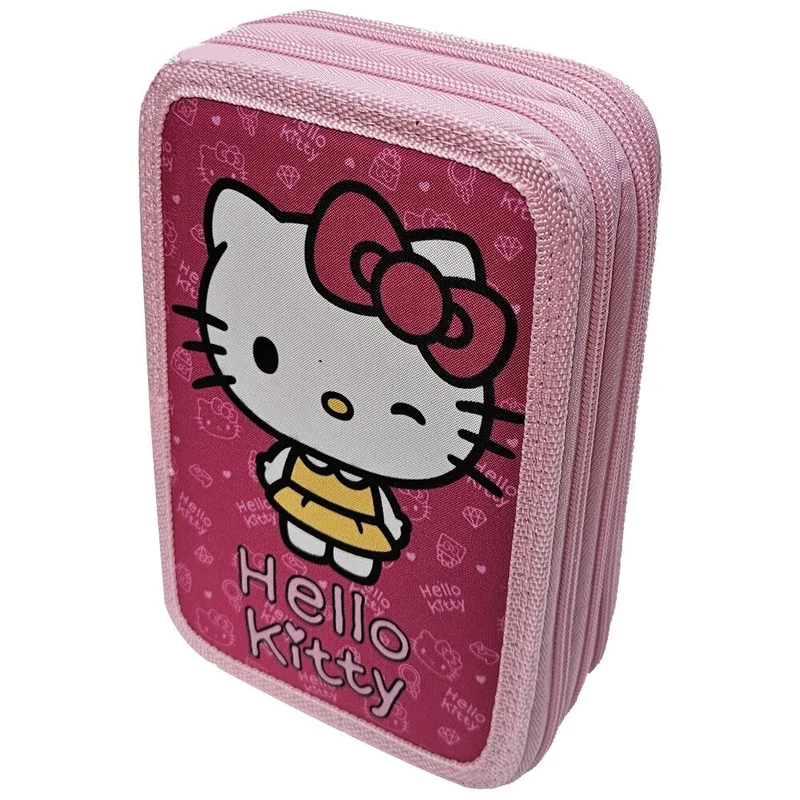 Estuche Plumier Triple Hello Kitty