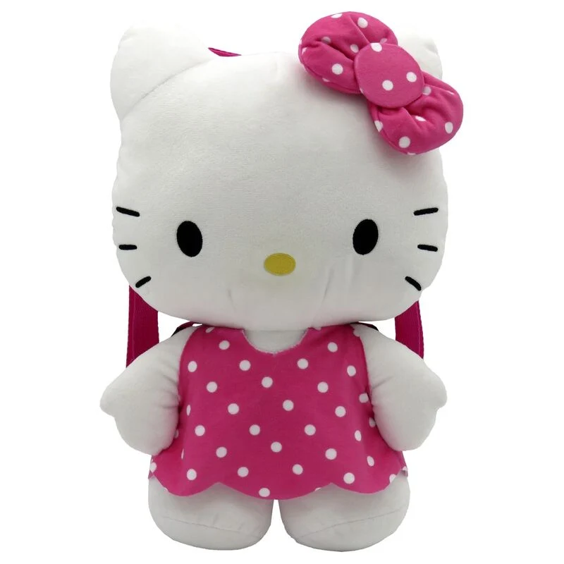 Mochila Peluche Vestido Rosa Hello Kitty 35cm