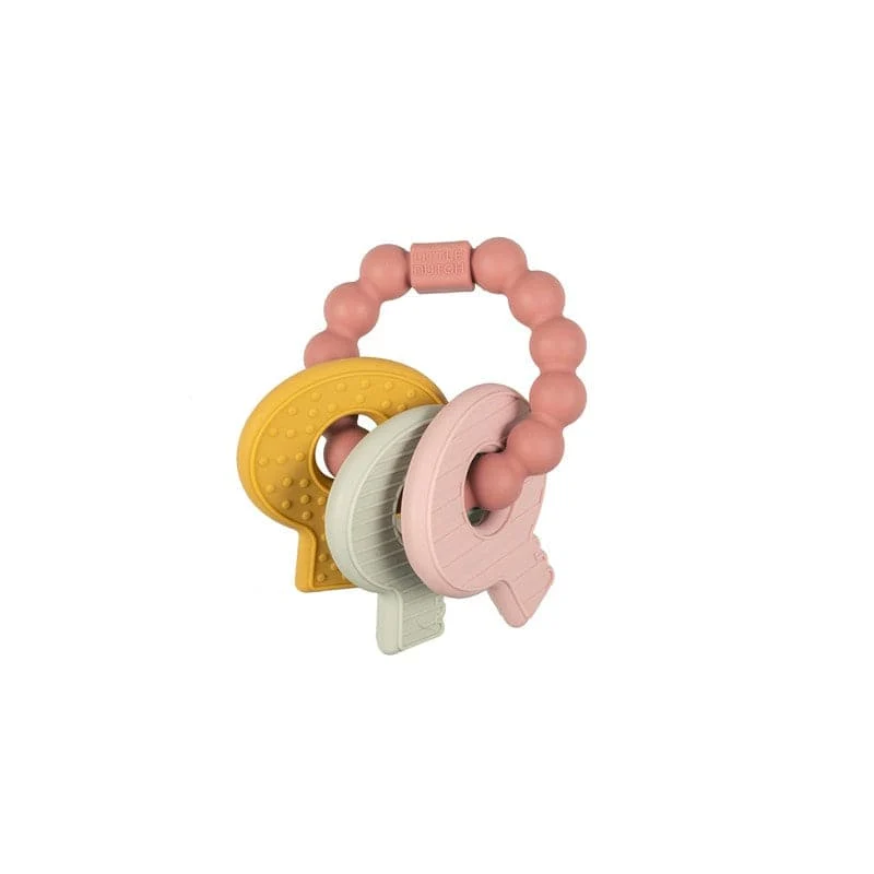 Mordedor Llavero Silicona Rosa · Little Dutch