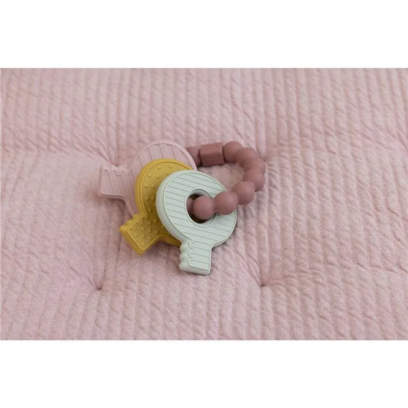 Mordedor Llavero Silicona Rosa · Little Dutch
