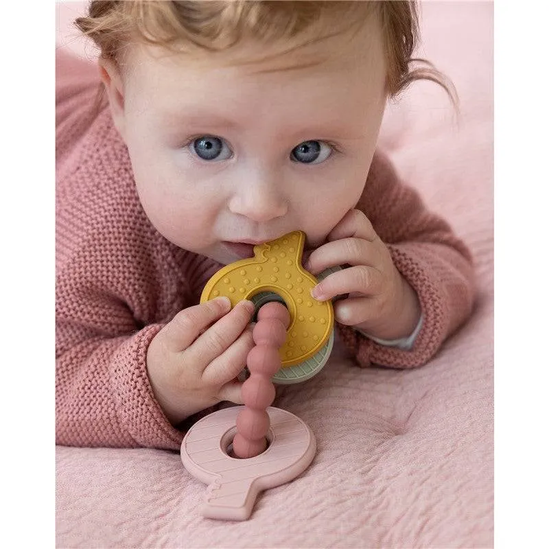 Mordedor Llavero Silicona Rosa · Little Dutch