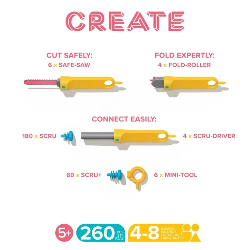 Create Kit 260 piezas Makedo