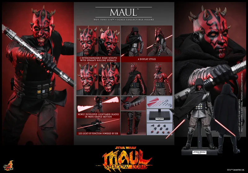 Hot Toys Movie Masterpiece Series: Star Wars Maul Shadow Lord - Maul Escala 1/6
