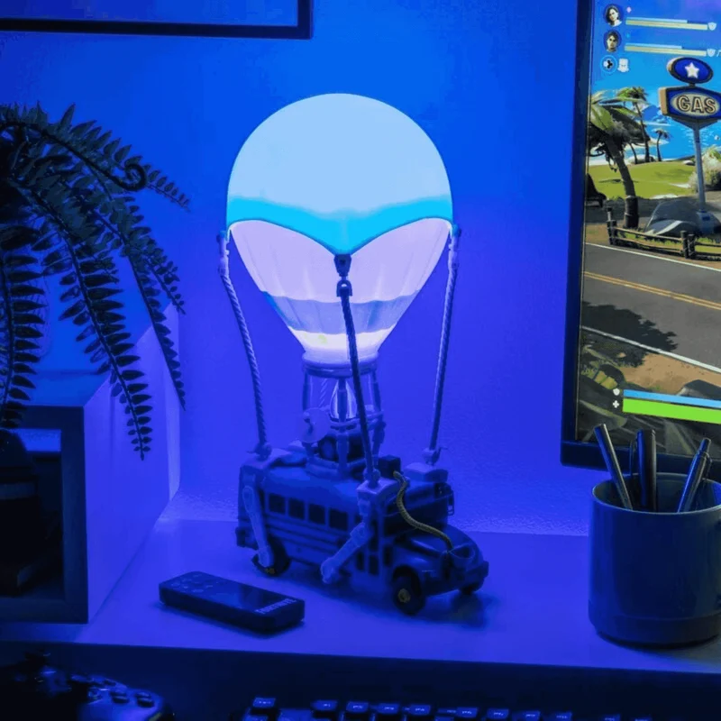 Lámpara Fortnite Battle Bus – Luz LED con Soporte para Auriculares