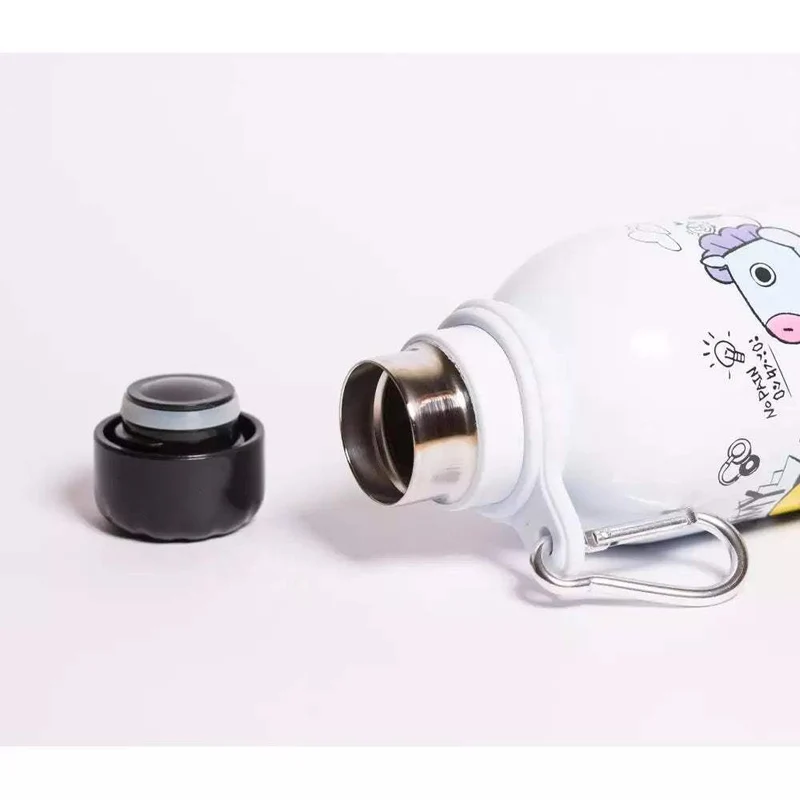 Botella metálica BT21 500ml – ¡Tu bebida siempre perfecta!
