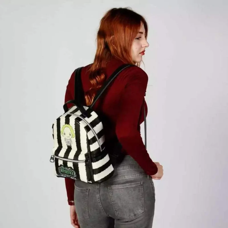 Mochila Beetlejuice Rayas Blanco y Negro Heady Stripes