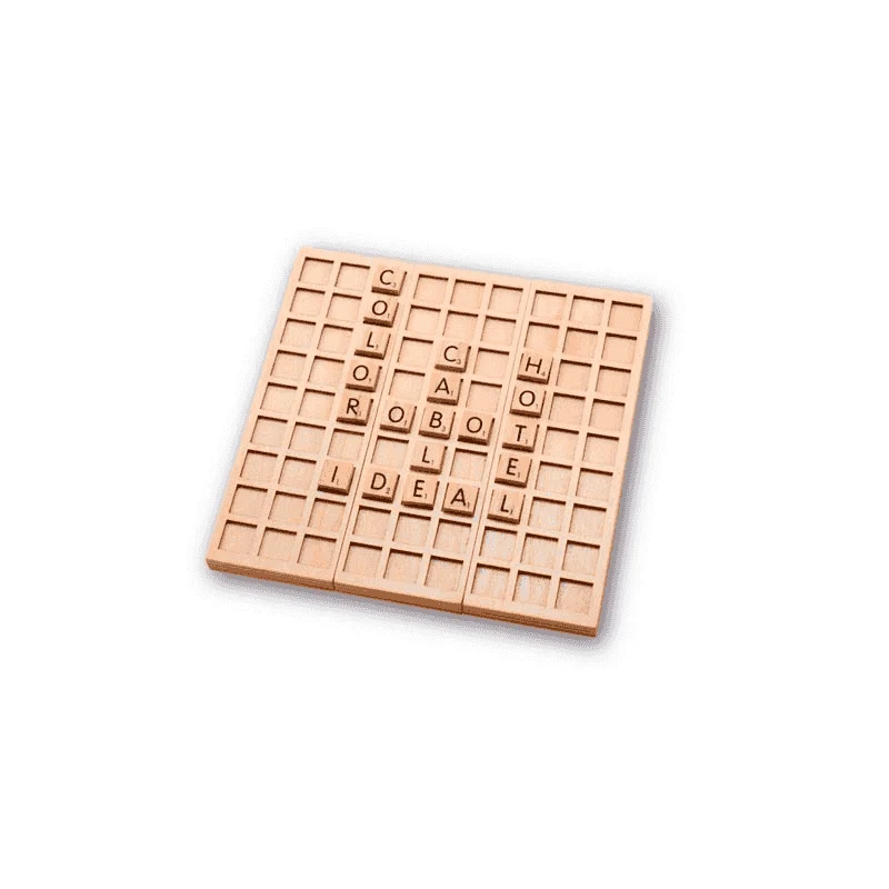 Formapalabras Travel Metal Box (100% Madera FSC) - Juego de Palabras Cruzadas Portátil