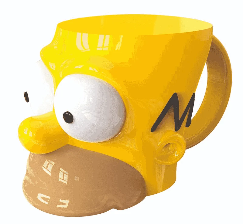 Taza Cerámica 3D Homero Simpson 369 ml en Caja Regalo