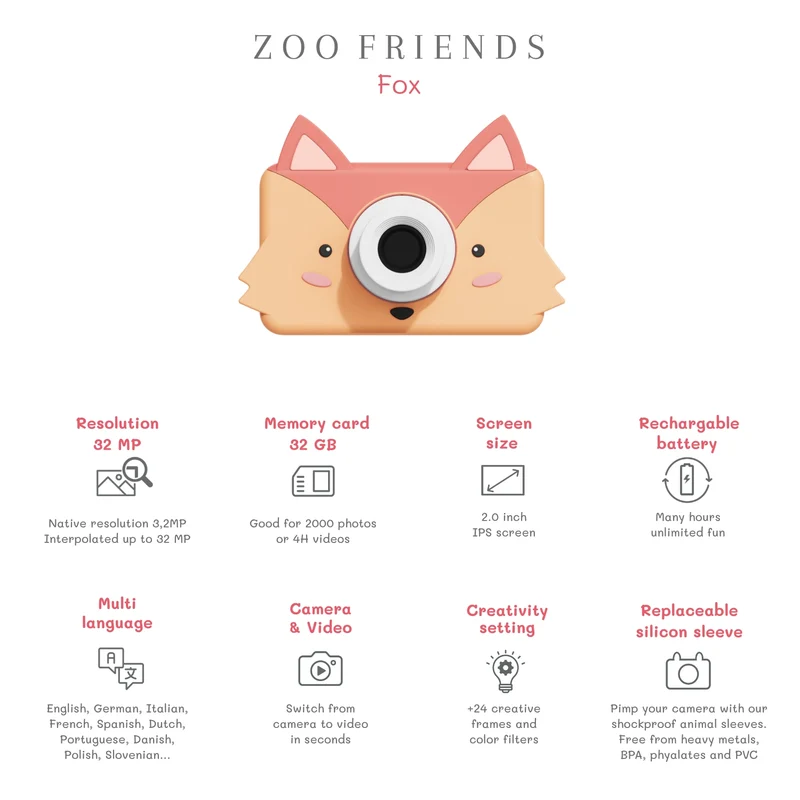 Cámara Fotográfica Zoo Friends Fox · The Zoofamily