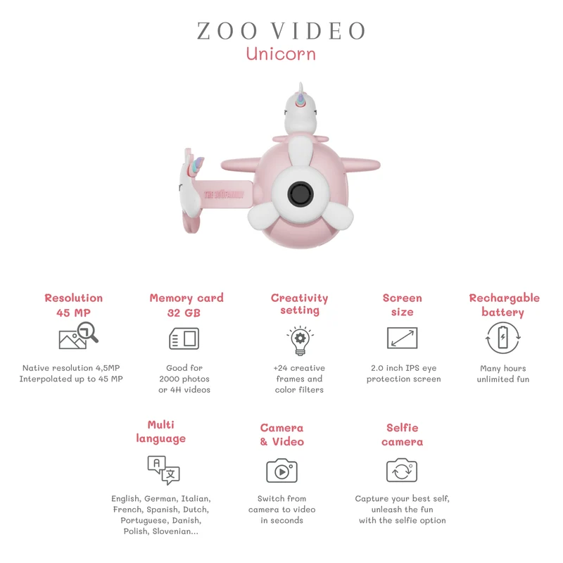 Cámara de Video Zoo Unicorn · The Zoofamily