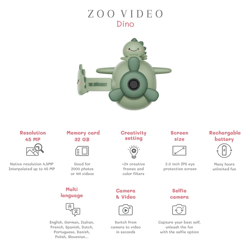 Cámara de Video Zoo Dino Green · The Zoofamily