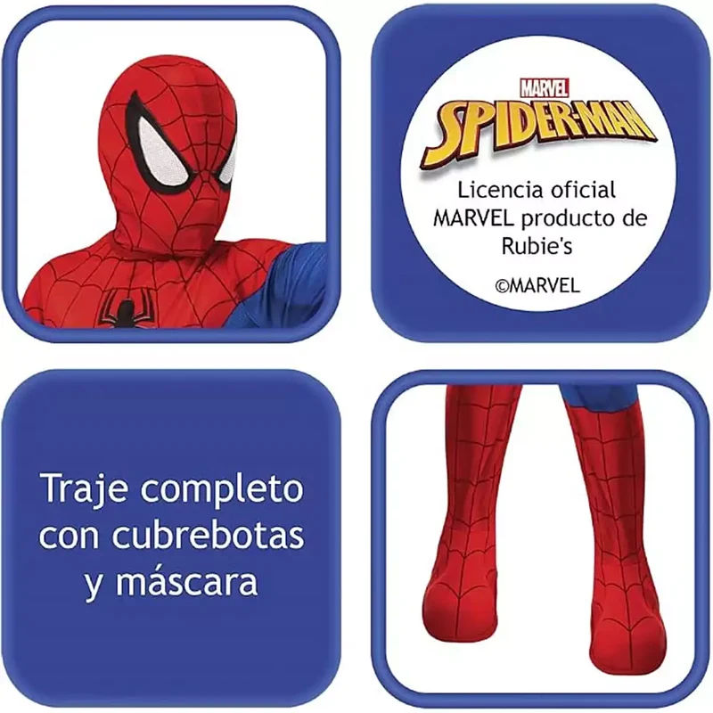 Disfraz Spider-Man Classic 5-7 Años con cubrebotas