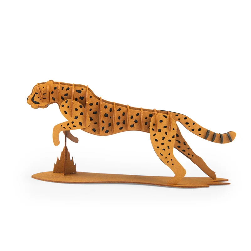 Puzzle 3D guepardo autour du monde · Moulin Roty
