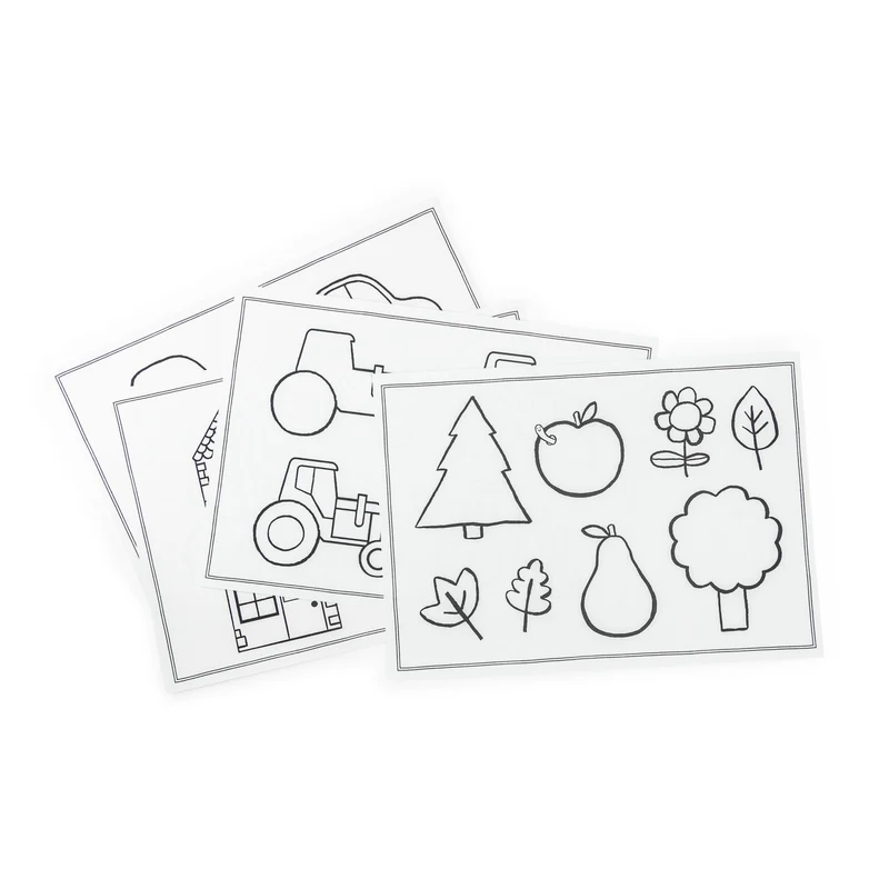 24 plantillas de dibujo Kidywolf Popipop · Moulin Roty
