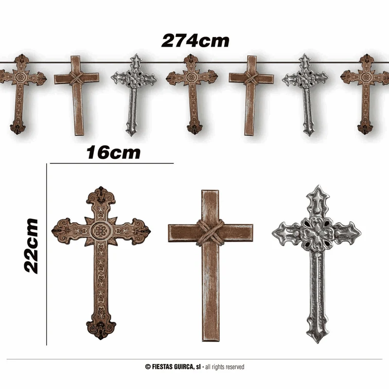 Guirnalda Cruces 274 cm