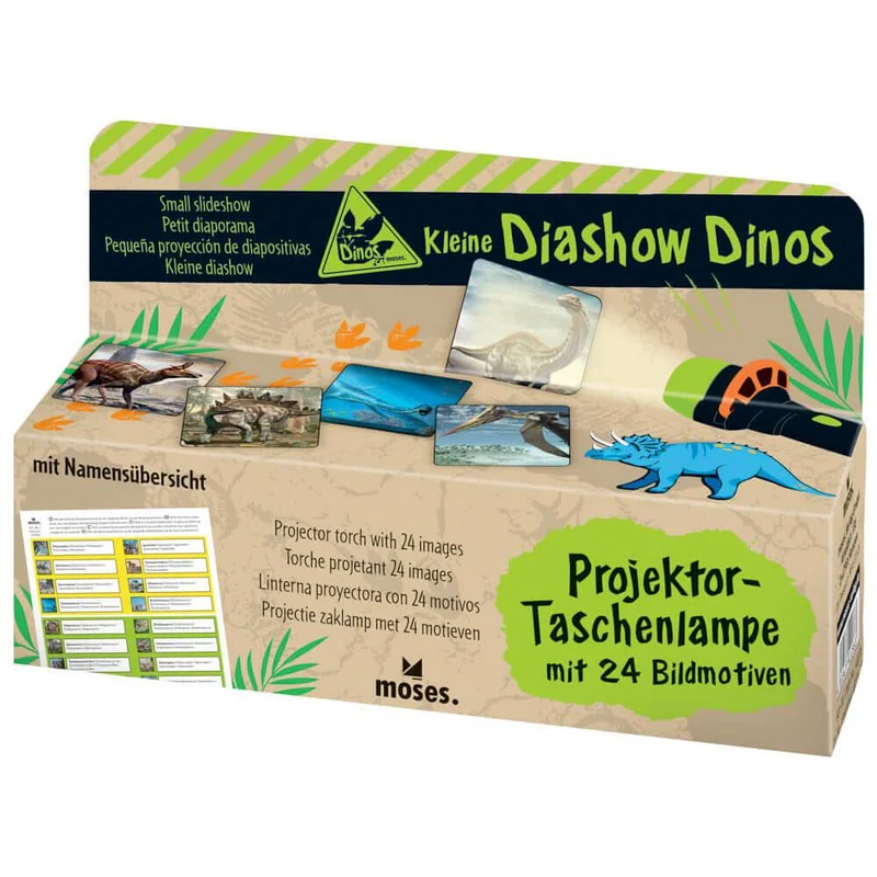 Linterna diapositivas Dinos · Moses