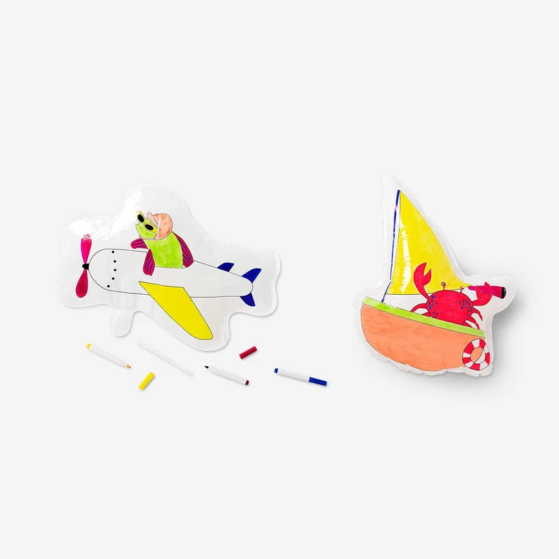 Colour-your-own inflatable animals