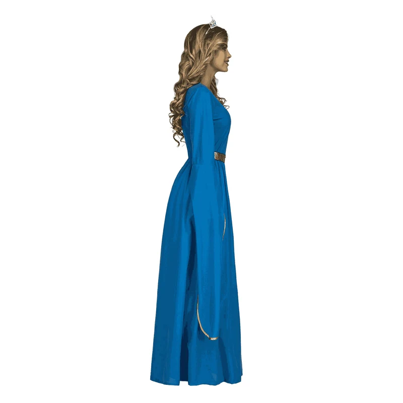 Disfraz de Princesa medieval azul adulto talla XL
