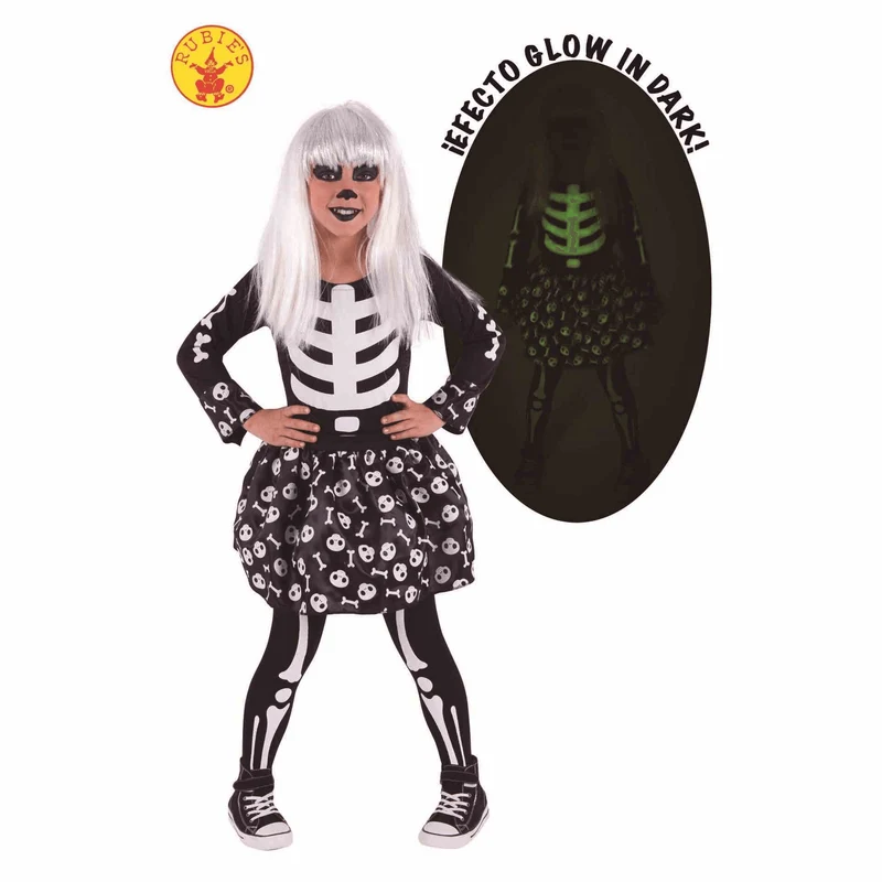 Disfraz Skeletita Glow in the Dark 8-10 años