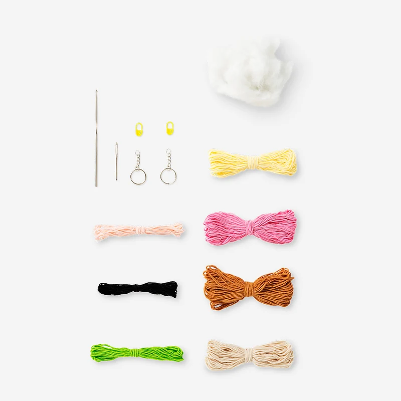 DIY crochet key rings