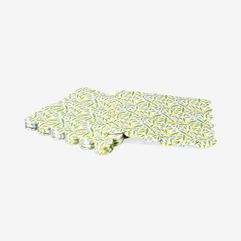 Napkins with small green flowers - 16 pcs
