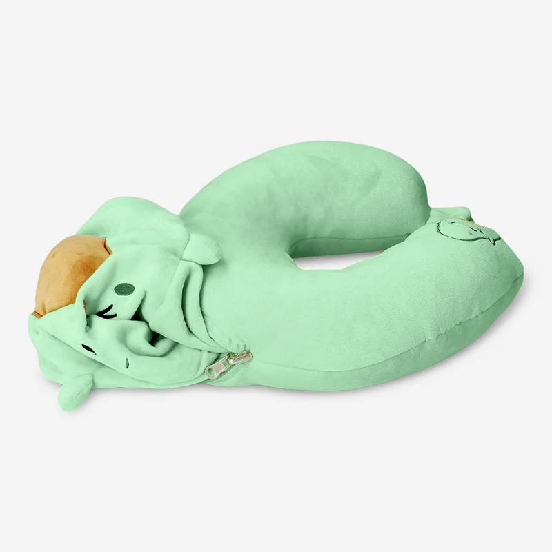 2-in-1 kids avocado travel pillow