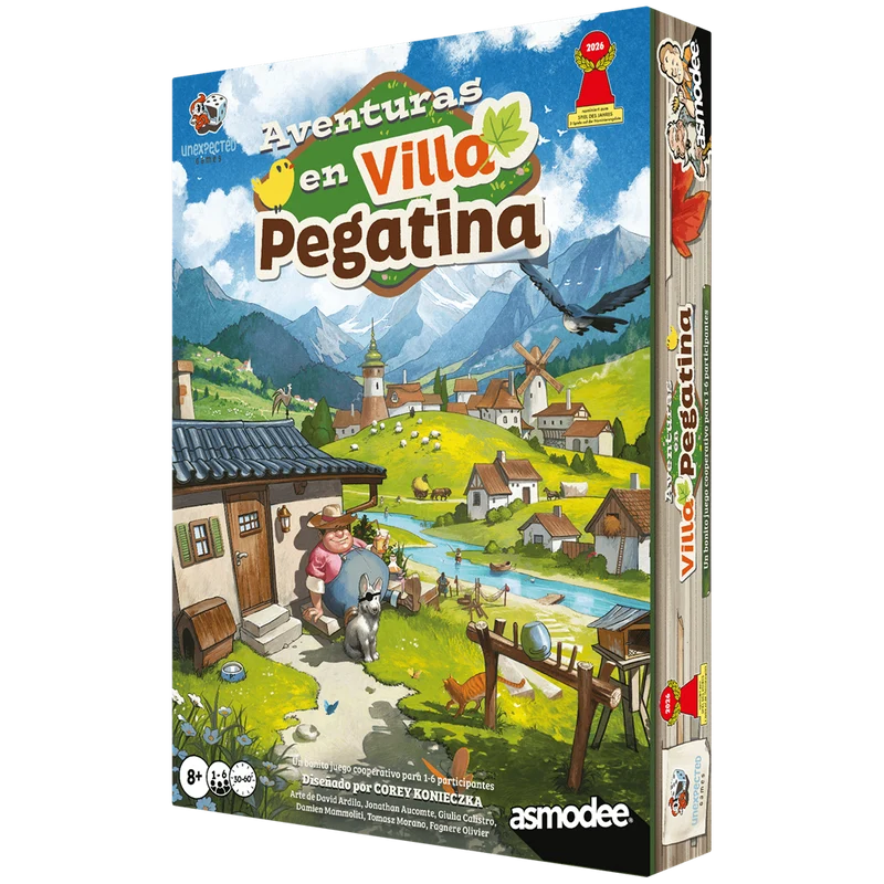 Aventuras en Villa Pegatina - Juego de mesa - Asmodee - 1-6 jugadores - 8+ años - 30-45 min