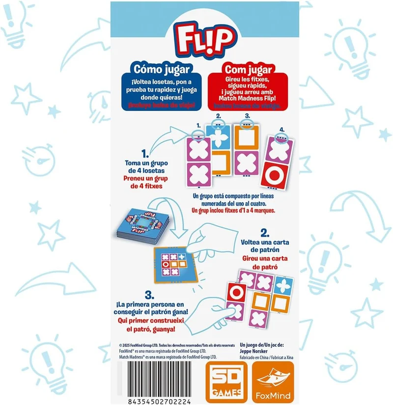 Match Madness Flip - Juego de mesa - SD GAMES - 1-2 jugadores - 7+ años - 15 min