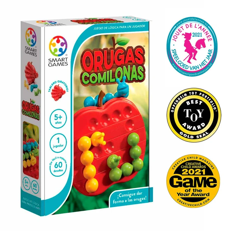 Orugas comilonas - Juego de mesa - SmartGames - 1 jugador - 5+ años - 10 min