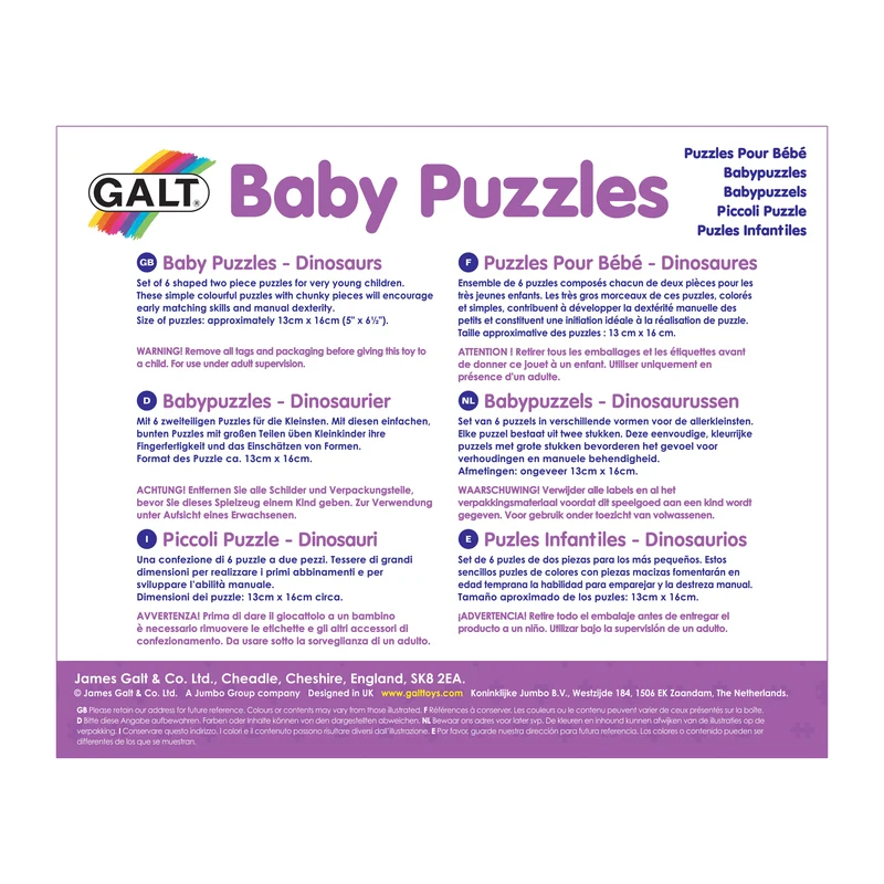 BABY PUZZLES - DINOSAURS