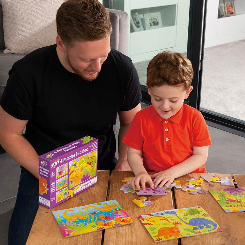 4 Puzzles in a Box - Dinosaurs