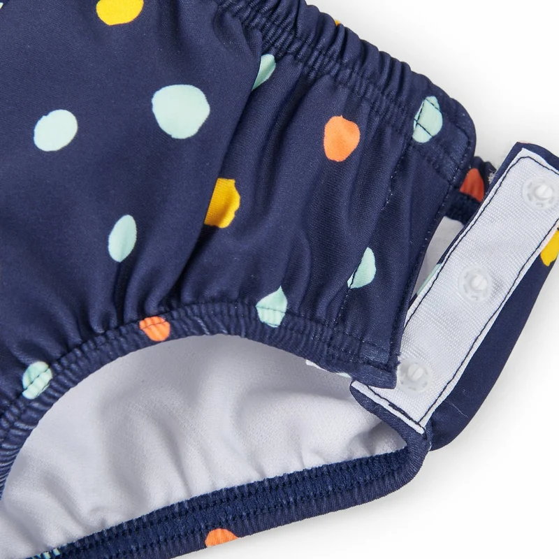 Bañador pañal · Lunares Navy