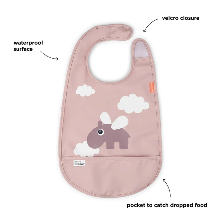 Babero Velcro Happy Clouds Powder · Done by Deer