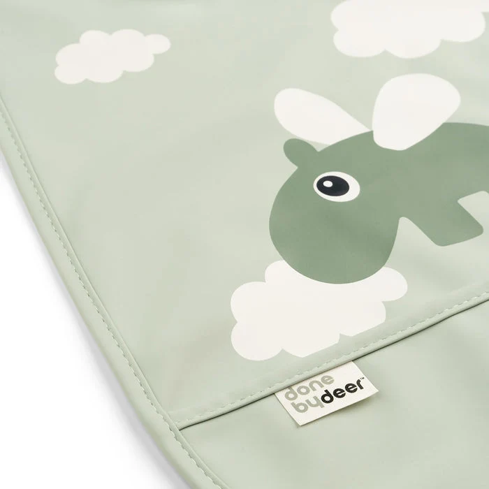 Babero Velcro Happy Clouds Green · Done by Deer