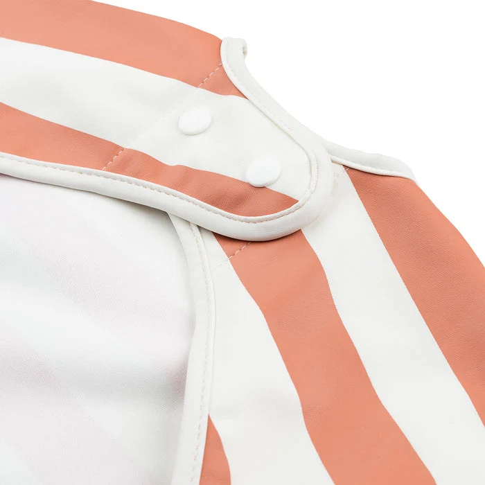 Babero con Mangas Stripes Papaya · Done by Deer