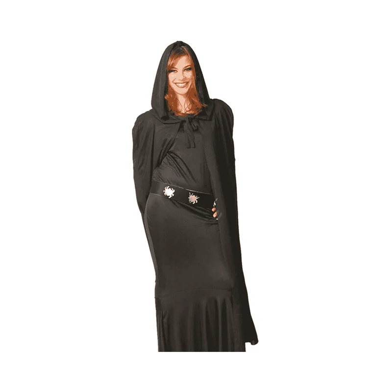 Capa con Capucha Negra 135 cms