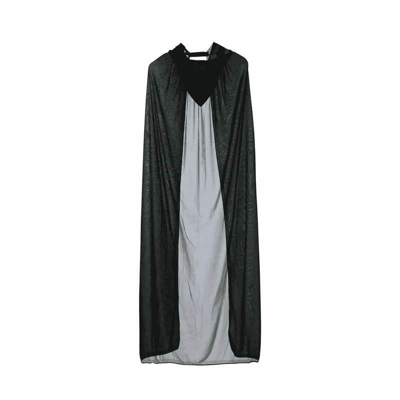Capa con Capucha Negra 135 cms