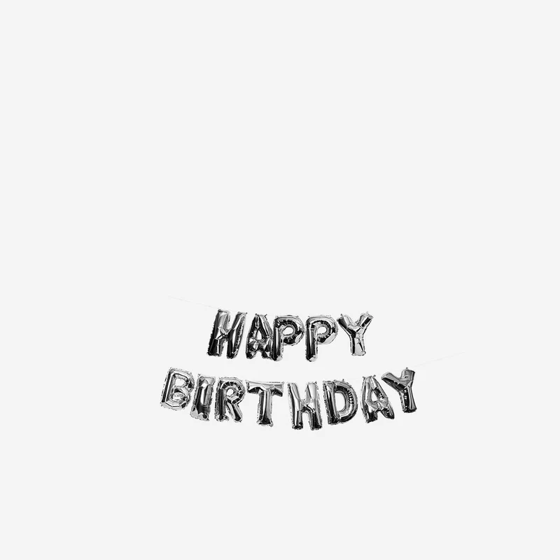 Birthday foil balloon garland