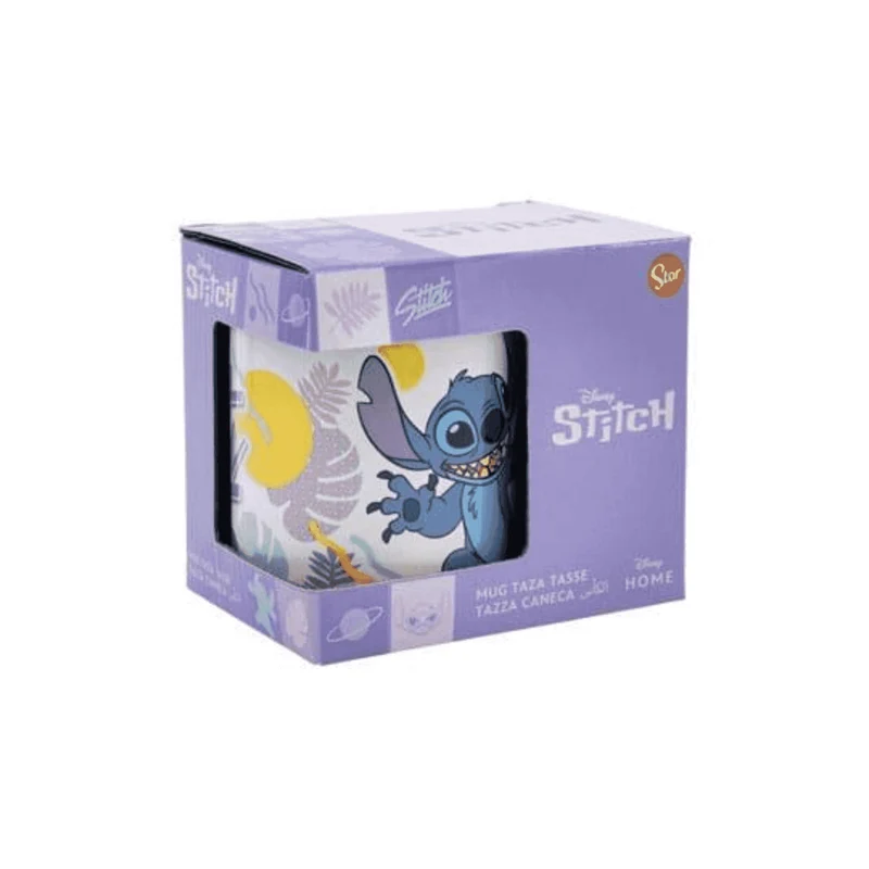 Taza de Cerámica Stitch Hawaian Flower 325ml