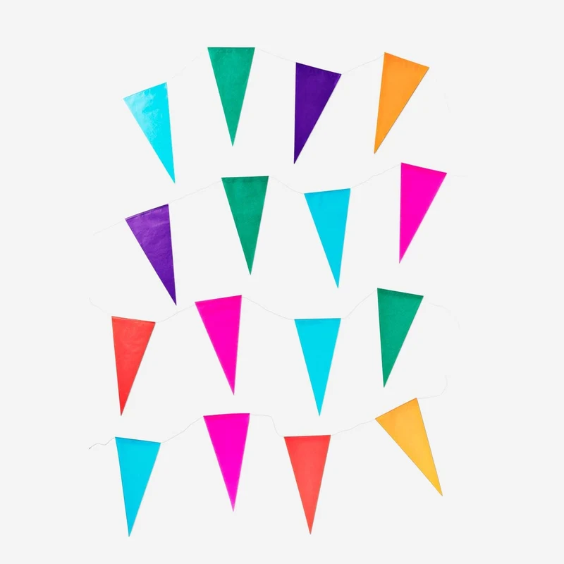 Multi-colour Flag Garland - 10 m