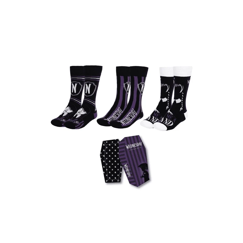 Pack de 3 Calcetines 'Wednesday' Talla 36-43