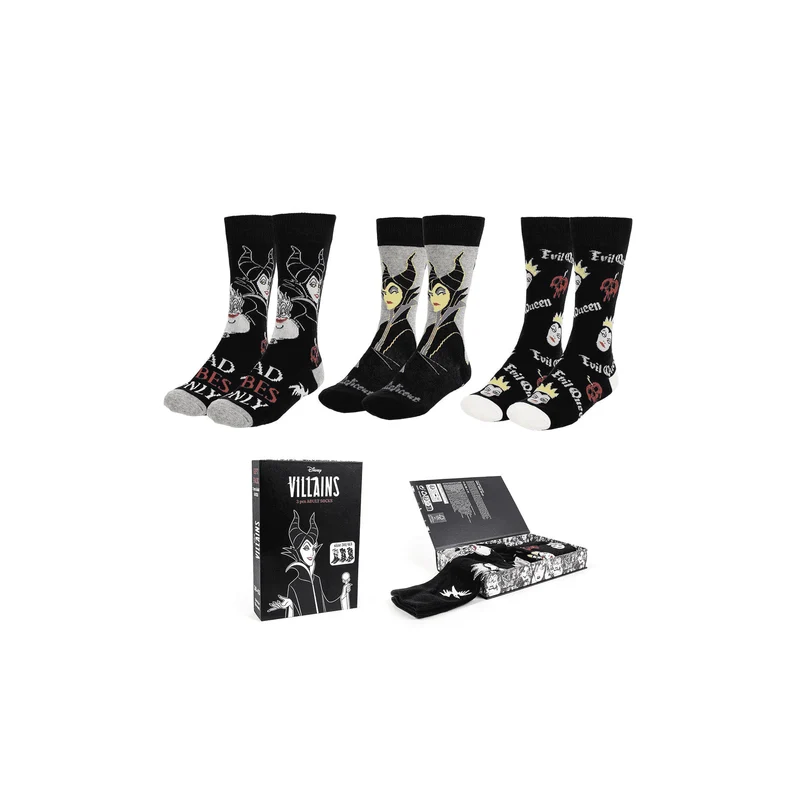 Pack de 3 Calcetines Villanas de Disney