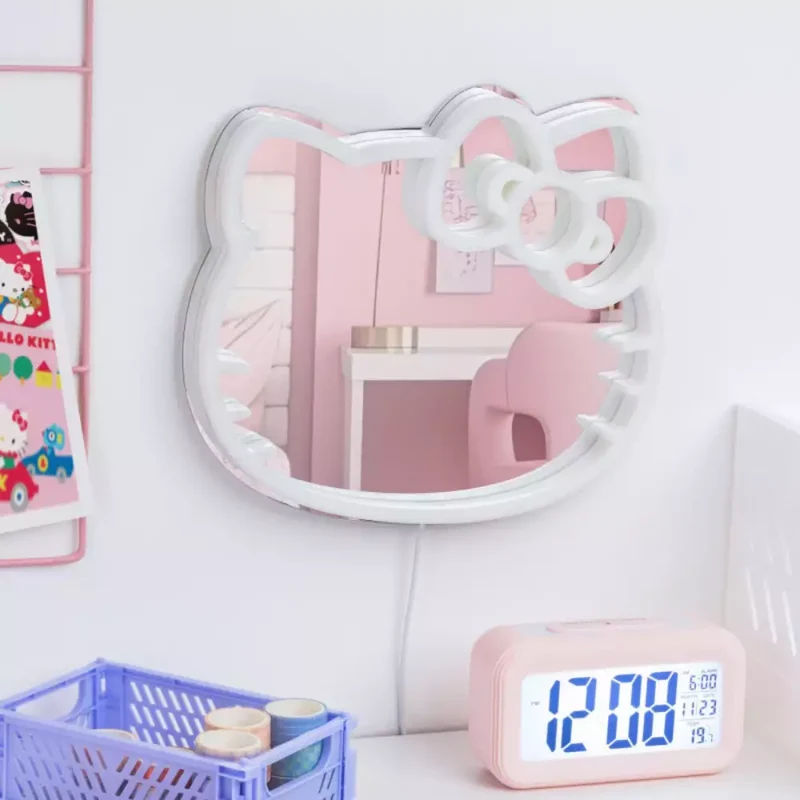 Espejo LED Neón Hello Kitty para pared
