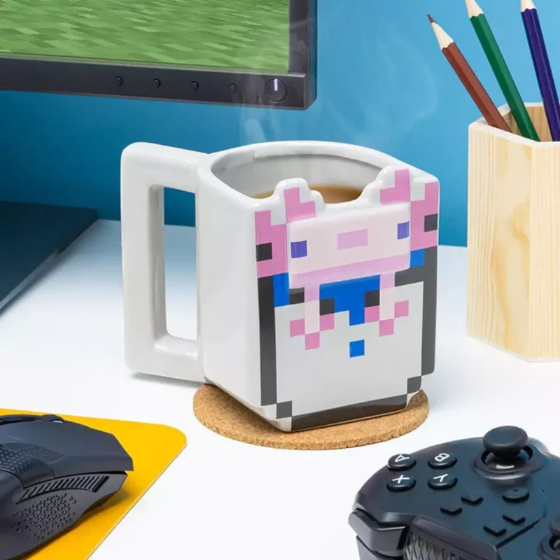 Taza 3D Ajolote Minecraft 400 ml