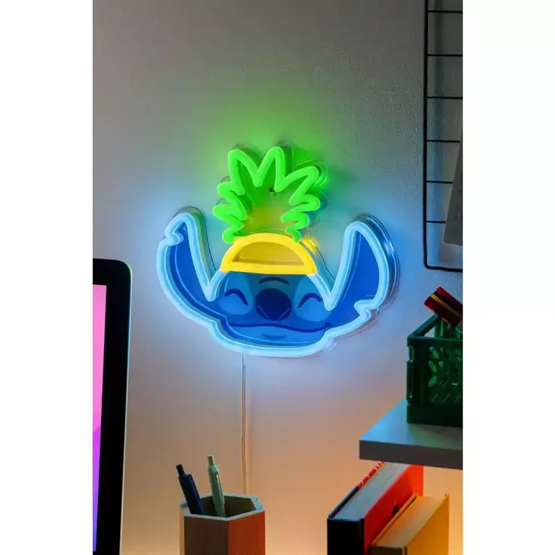 Lámpara neón Stitch pared 24 cm