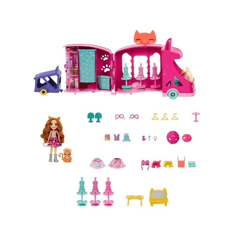 Enchantimals Camión de Moda de Gato