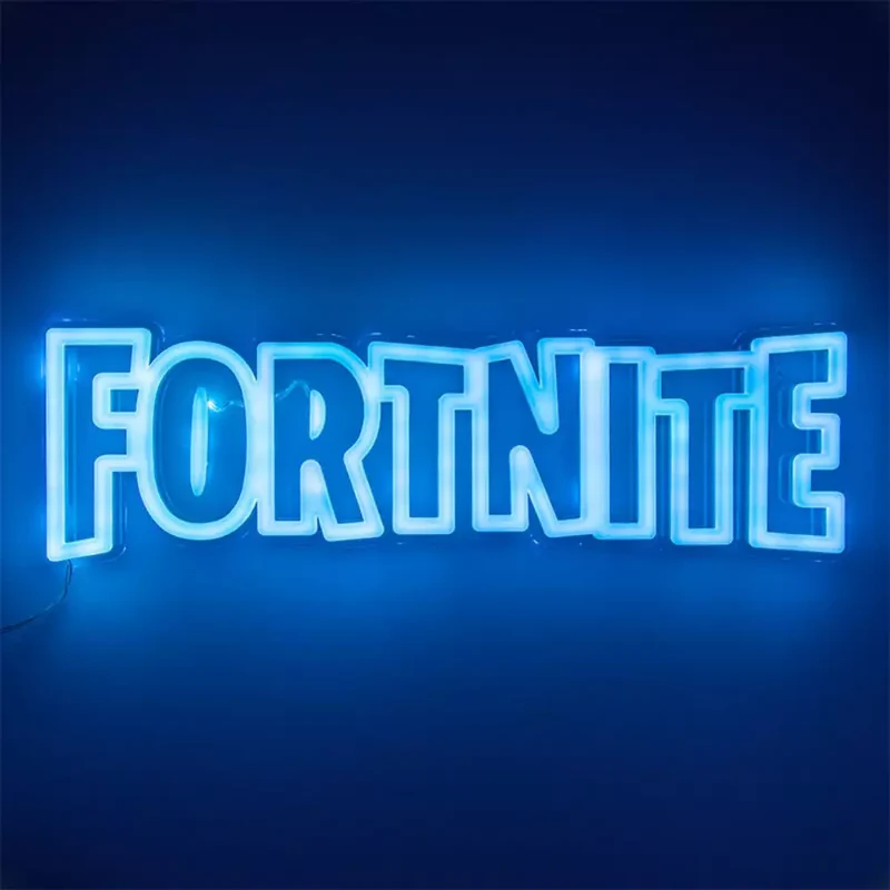 Lámpara LED neón Fortnite pared 40 cm
