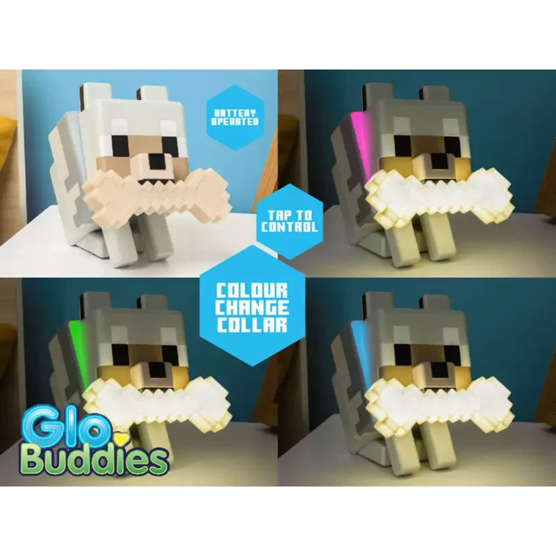 Lámpara Wolf GloBuddies Minecraft 14 cm