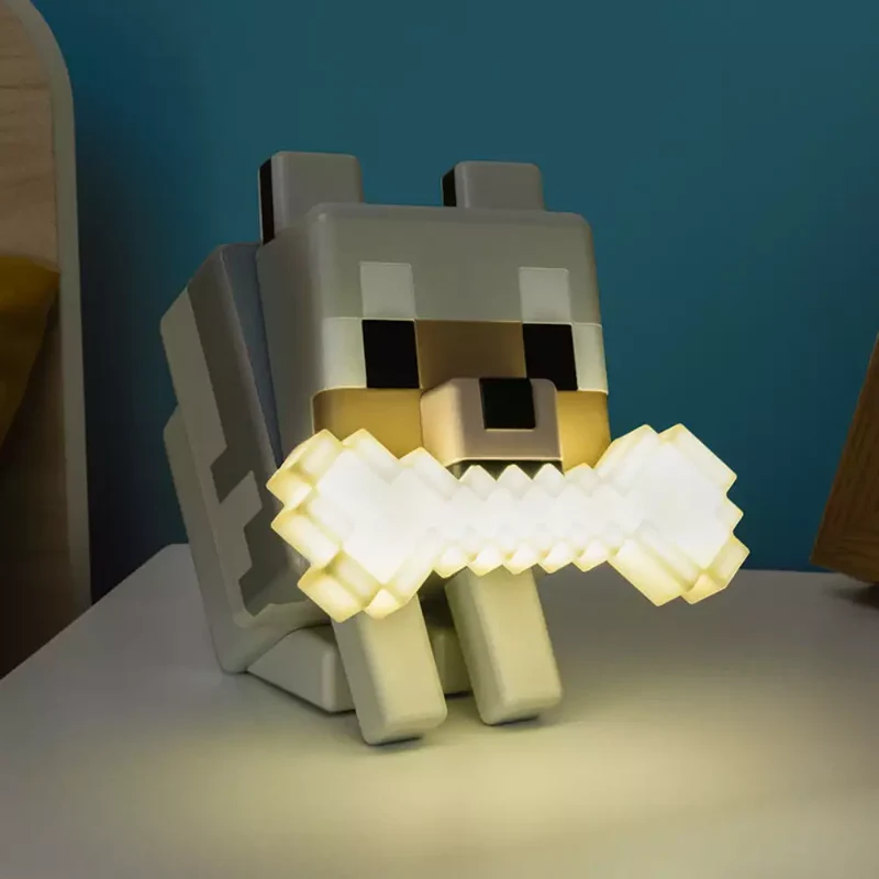 Lámpara Wolf GloBuddies Minecraft 14 cm